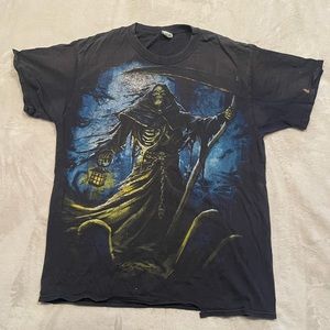 Grim Reaper Distressed T-shirt
